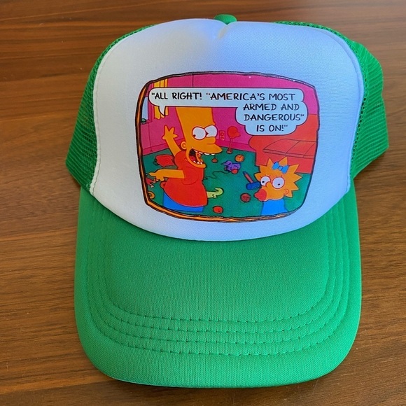 Other - Retro Y2K Unisex The Simpson Americas Most Armed and Dangerous Trucker Hat